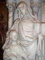 This statue of the Blessed Virgin Mary with the child Jesus is to the right of the altar in the Lady Chapel.