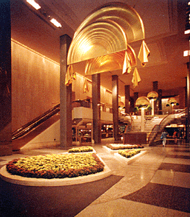 Warren Platner's lunettes in 45th Street lobby