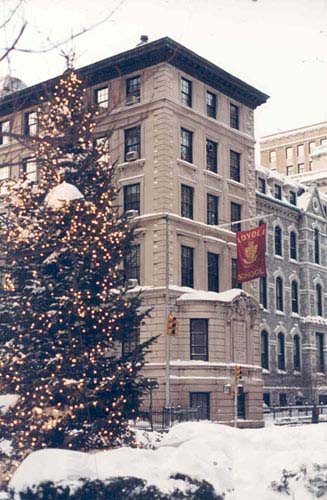 Loyola in Winter; picture by Mr. Agnostakis